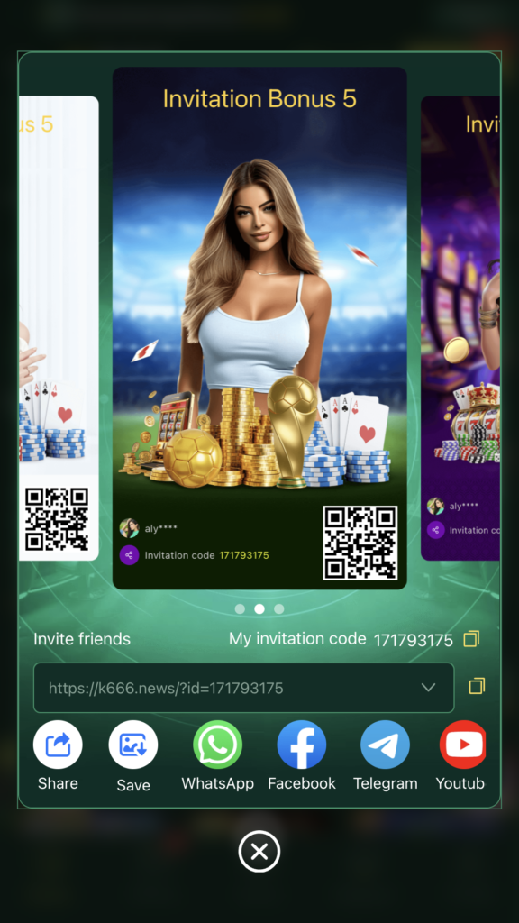 K666 Game APK home dashboard on Android