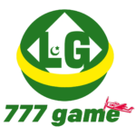 LG777 Game logo featuring green circular badge with white arrows, crescent and star symbol, and red airplane graphic