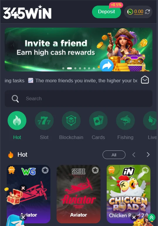 345WIN Game deposit screen with JazzCash and EasyPaisa payment options in Pakistan