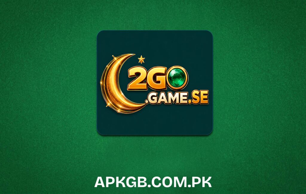 2Go game logo icon with dark background and APKGB.COM.PK written on the bottom middle.