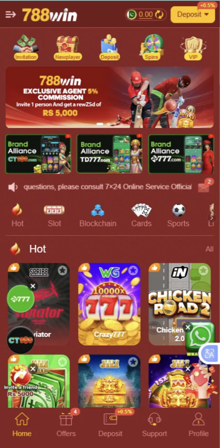 788win Game APK interface showing real cash games, fast withdrawal options, and user-friendly gameplay.