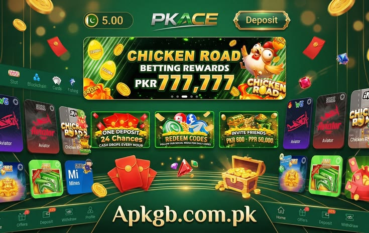 A powerful, stylized gaming logo with a centered emblem. At the top sits a realistic black game controller with colorful buttons. Below the controller is the bold text "PK ACE," split into a metallic blue "PK" and a vibrant orange/gold "ACE," joined by a central golden lightning bolt. Below this, the word "GAME" is written in clean, white sans-serif text. The entire design is enclosed in a modern, angular shield and burst of dynamic light trails in blue, purple, and orange, against a clean white background.